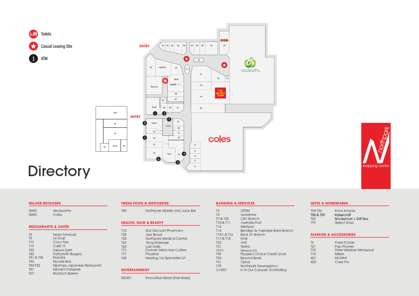 Store Directory - Northpark Shopping Centre